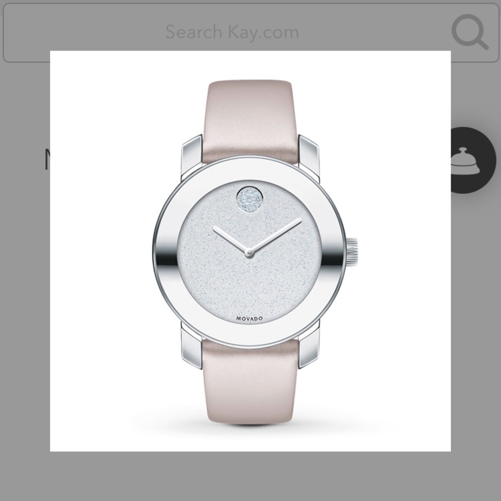 Lds Movado Bold 36mm watch w/silver glitter dial